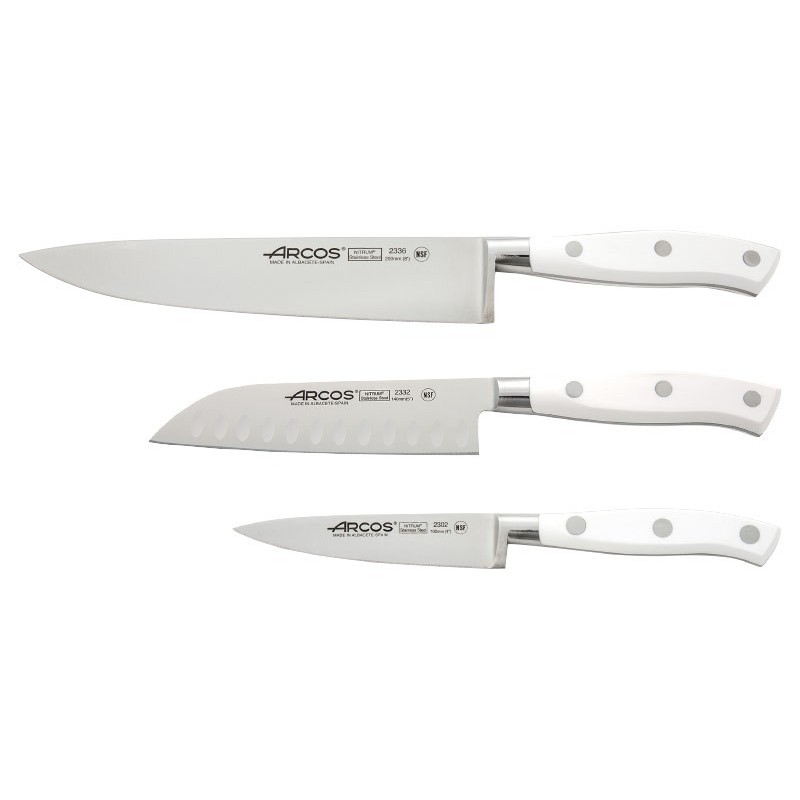 Arcos Coffret 3 couteau de cuisine - Arcos Riviera Blanc A807600 Couteaux de cuisine