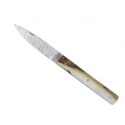 Perceval Couteau Perceval Le Français Pistachier Damas 11cm 1876 Couteaux de poche