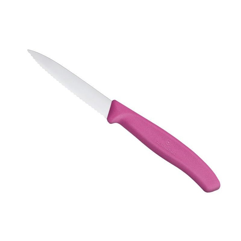 Couteau à pâtisserie denté en inox violet l 25 cm