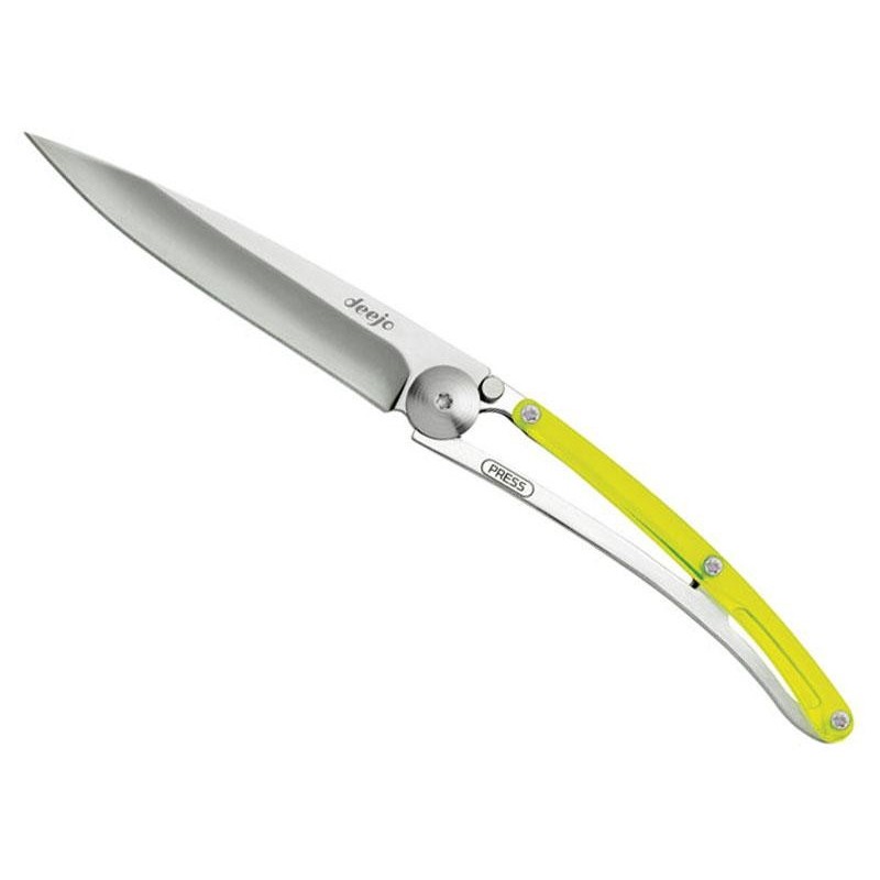 Deejo couteau de poche Couteau de poche Deejo Colors jaune 9cm 27gr 9AP004 Couteaux de poche