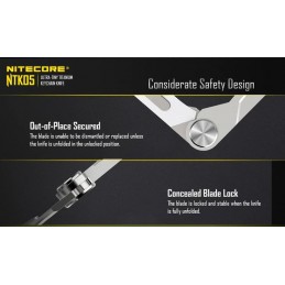 Nitecore Canif de poche porte-clés Nitecore titanium knife - 2cm NCNTK05 Couteaux de poche