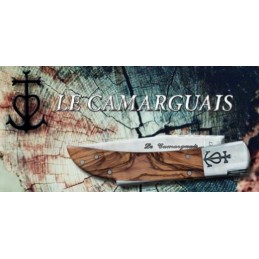 Le Camarguais Couteau pliant Camarguais N°12 trident forgé ciselé 10.5cm CA20060C Couteaux de poche