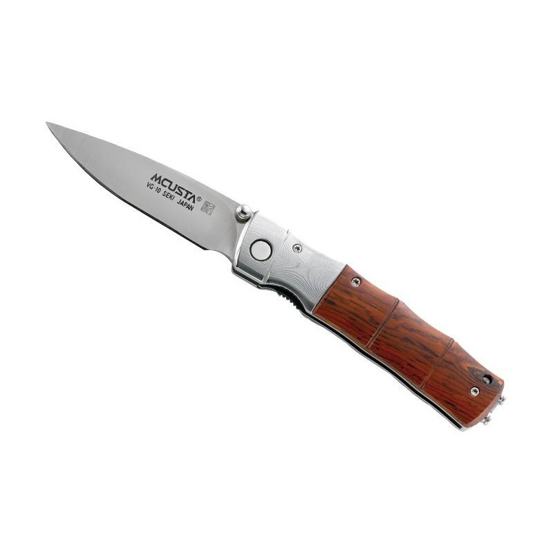 Mcusta Couteau pliant Mcusta Bamboo damas 10cm 270210 Couteaux japonais de poche