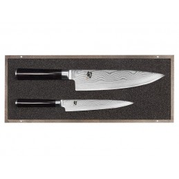 KAI Coffret 2 couteaux japonais KAI Shun Damas - Chef + Universel DMS.220 check stock 12-21 Couteaux japonais