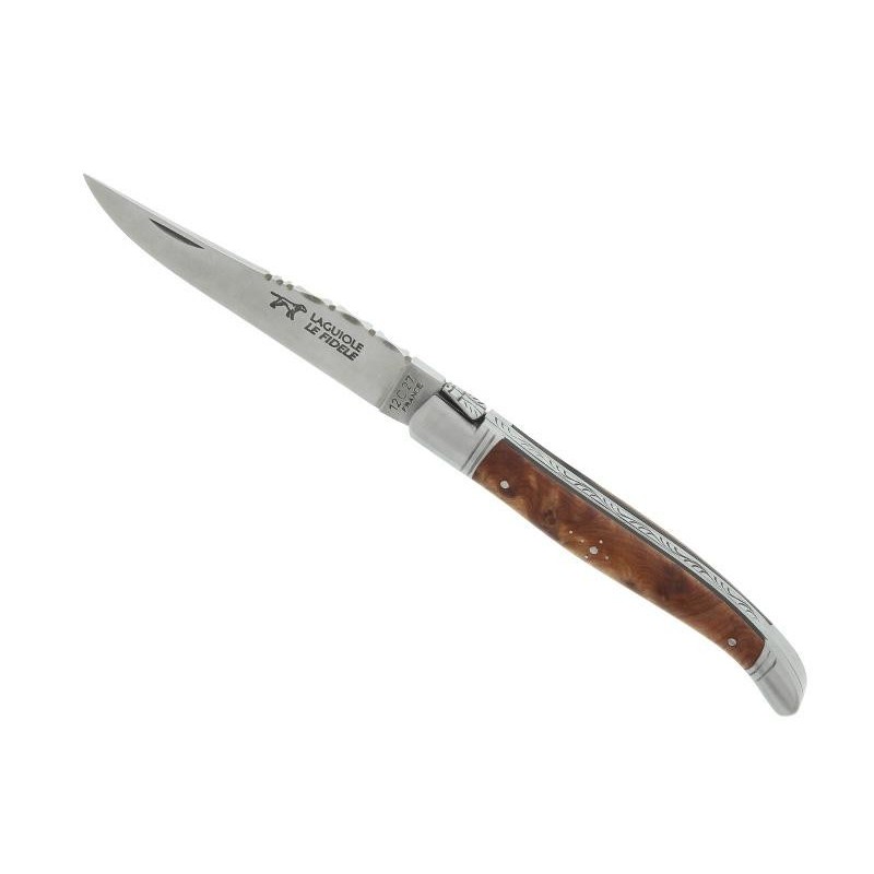 Laguiole Le Fidele Couteau Laguiole Le Fidèle Loupe de Thuya 12cm 2848 check stock 02-22 Couteaux de poche