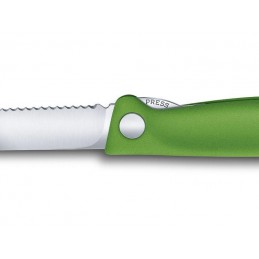 VICTORINOX Couteau Office pliant Victorinox vert à dents 13cm 6.7836.F4B Couteaux de cuisine
