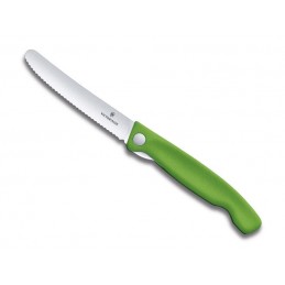 VICTORINOX Couteau Office pliant Victorinox vert à dents 13cm 6.7836.F4B Couteaux de cuisine