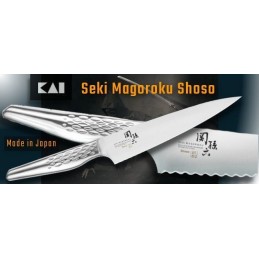 KAI Couteau japonais Santoku KAI SHOSO - Alvéolée 16,5cm AB.5157 Couteaux japonais