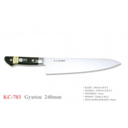 Kanetsune Couteau japonais Gyuto KaneTsune - 24cm KC703 Couteaux japonais