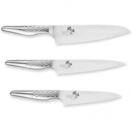 KAI Coffret 3 couteaux KAI SHOSO : Universel - Office & Chef 51S.300 Couteaux japonais