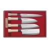 herbertz Japanese Knives Coffret 4 couteaux japonais : Sashimi Kodeba Santoku Nakiri 392700 Couteaux japonais