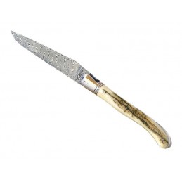 Couteau Laguiole Gilles Nature Ivoire de Mammouth Damas 12cm