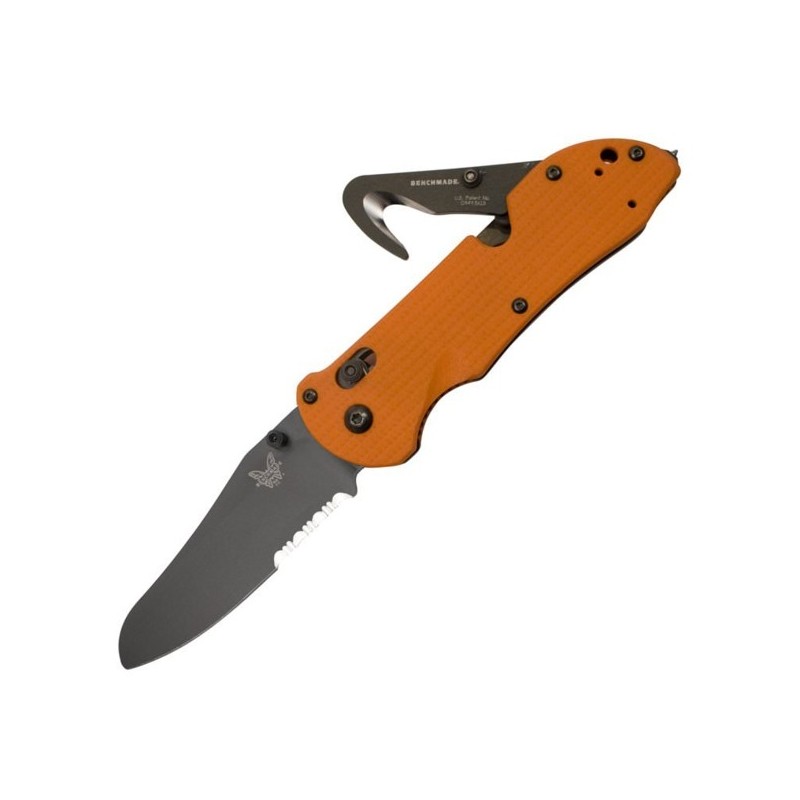 Benchmade Couteau Benchmade Triage BN915SBKORG - Brise vitre + coupe ceinture BN915SBKORG Couteau Benchmade