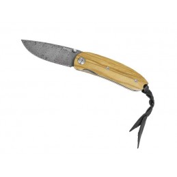 Lion Steel Couteau pliant damas LIONSTEEL MINI Olivier 8cm 8210D.UL Couteaux de poche