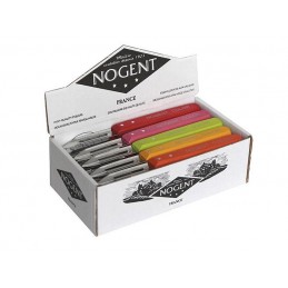 Boîte de 20 Eplucheurs « Nogent Color » Inox, deux Fentes