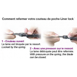 Claude Dozorme - Thiers Couteau Laguiole Dozorme Liner Lock 11cm tout inox noir 4913.N Couteaux de poche